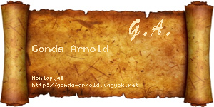 Gonda Arnold névjegykártya